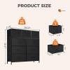 imageSweetcrispy Dresser for Bedroom TV Stand Fabric Dresser with 7 Drawers Dresser Chest of Drawers Organizer Wood Tabletop Dresser for Closet Living Room Entryway BlackBlack