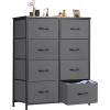 imageSweetcrispy Dresser for Bedroom TV Stand Fabric Dresser with 7 Drawers Dresser Chest of Drawers Organizer Wood Tabletop Dresser for Closet Living Room Entryway BlackGrey