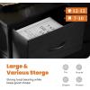imageSweetcrispy Dresser for Bedroom TV Stand Fabric Dresser with 7 Drawers Dresser Chest of Drawers Organizer Wood Tabletop Dresser for Closet Living Room Entryway BlackDeep Black