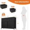 imageSweetcrispy Dresser for Bedroom TV Stand Fabric Dresser with 7 Drawers Dresser Chest of Drawers Organizer Wood Tabletop Dresser for Closet Living Room Entryway BlackBlack