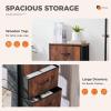imageSweetcrispy Dresser for Bedroom TV Stand Fabric Dresser with 7 Drawers Dresser Chest of Drawers Organizer Wood Tabletop Dresser for Closet Living Room Entryway BlackRust Brown