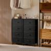imageSweetcrispy Dresser for Bedroom TV Stand Fabric Dresser with 7 Drawers Dresser Chest of Drawers Organizer Wood Tabletop Dresser for Closet Living Room Entryway BlackBlack