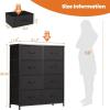 imageSweetcrispy Dresser for Bedroom TV Stand Fabric Dresser with 7 Drawers Dresser Chest of Drawers Organizer Wood Tabletop Dresser for Closet Living Room Entryway BlackBlack