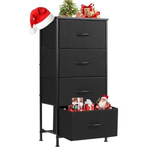 imageSweetcrispy Dresser for Bedroom TV Stand Fabric Dresser with 7 Drawers Dresser Chest of Drawers Organizer Wood Tabletop Dresser for Closet Living Room Entryway BlackBlack