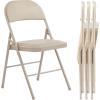 image:imageSweetcrispy Folding Chair 12 Pack Leather Padded Folding Chairs Sturdy Metal Foldable Chairs Easy to Use and Store Outdoor and Indoor for Home Office Party ComfyKahki