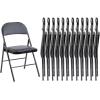 image:imageSweetcrispy Folding Chair 12 Pack Leather Padded Folding Chairs Sturdy Metal Foldable Chairs Easy to Use and Store Outdoor and Indoor for Home Office Party ComfyBlack