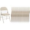 image:imageSweetcrispy Folding Chair 12 Pack Leather Padded Folding Chairs Sturdy Metal Foldable Chairs Easy to Use and Store Outdoor and Indoor for Home Office Party ComfyKahki