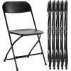 image:imageSweetcrispy Folding Chair 12 Pack Leather Padded Folding Chairs Sturdy Metal Foldable Chairs Easy to Use and Store Outdoor and Indoor for Home Office Party ComfyPlastic  Black