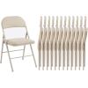 image:imageSweetcrispy Folding Chair 12 Pack Leather Padded Folding Chairs Sturdy Metal Foldable Chairs Easy to Use and Store Outdoor and Indoor for Home Office Party ComfyKahki