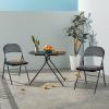 image:imageSweetcrispy Folding Chair 12 Pack Leather Padded Folding Chairs Sturdy Metal Foldable Chairs Easy to Use and Store Outdoor and Indoor for Home Office Party ComfyBlack