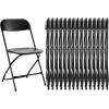 image:imageSweetcrispy Folding Chair 12 Pack Leather Padded Folding Chairs Sturdy Metal Foldable Chairs Easy to Use and Store Outdoor and Indoor for Home Office Party ComfyPlastic  Black