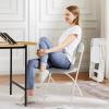 image:imageSweetcrispy Folding Chair 12 Pack Leather Padded Folding Chairs Sturdy Metal Foldable Chairs Easy to Use and Store Outdoor and Indoor for Home Office Party ComfyWhite
