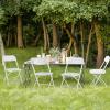 image:imageSweetcrispy Folding Chair 12 Pack Leather Padded Folding Chairs Sturdy Metal Foldable Chairs Easy to Use and Store Outdoor and Indoor for Home Office Party ComfyPlastic White