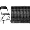 image:imageSweetcrispy Folding Chair 12 Pack Leather Padded Folding Chairs Sturdy Metal Foldable Chairs Easy to Use and Store Outdoor and Indoor for Home Office Party ComfyPlastic  Black