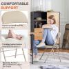 image:imageSweetcrispy Folding Chair 12 Pack Leather Padded Folding Chairs Sturdy Metal Foldable Chairs Easy to Use and Store Outdoor and Indoor for Home Office Party ComfyKahki