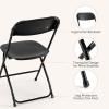 image:imageSweetcrispy Folding Chair 12 Pack Leather Padded Folding Chairs Sturdy Metal Foldable Chairs Easy to Use and Store Outdoor and Indoor for Home Office Party ComfyPlastic  Black