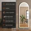 image:imageSweetcrispy Full Length Mirror with LED Lights 61x17 Lighted Floor Mirror with Dimming amp 3 Color Lighting Stand for Bedroom Dressing RoomArched