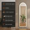 image:imageSweetcrispy Full Length Mirror with LED Lights 61x17 Lighted Floor Mirror with Dimming amp 3 Color Lighting Stand for Bedroom Dressing RoomArched