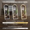 image:imageSweetcrispy Full Length Mirror with LED Lights 61x17 Lighted Floor Mirror with Dimming amp 3 Color Lighting Stand for Bedroom Dressing RoomArched
