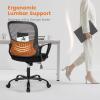 image:imageSweetcrispy Home Office Computer Desk Chair Ergonomic Managerial Executive MidBack Mesh Rolling Work Swivel Chairs with Wheels Comfortable Lumbar Support Comfy Arms for Bedroom Study Student