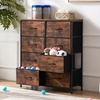 image:imageSweetcrispy 8 Drawers Dresser for Bedroom Kidsroom Furniture Tall Chest Tower Storage Organizer Units for Clothing Closet Fabric Bins Wood Top Steel Frame Lightweight Assemble Tools Include