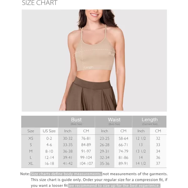 ODODOS Seamless Racerback Sports Bra for Women Ribbed Camisoles Non Padding Yoga Bra Crop Tank TopsBeige