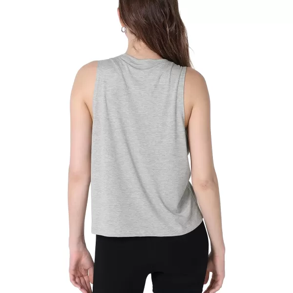 ODODOS 3Pack Loose Tank Tops for Women Sleeveless Gym Athletic Workout Tops Yoga ShirtsHeather Charcoalwarm Tanblack Long