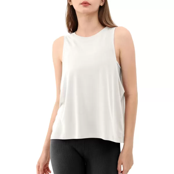 ODODOS 3Pack Loose Tank Tops for Women Sleeveless Gym Athletic Workout Tops Yoga ShirtsIovrynavy Bluecocoa Brown Long