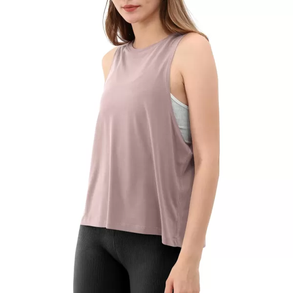 ODODOS 3Pack Loose Tank Tops for Women Sleeveless Gym Athletic Workout Tops Yoga ShirtsLavender Long1 Pack