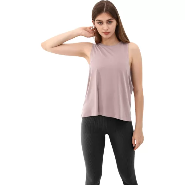 ODODOS 3Pack Loose Tank Tops for Women Sleeveless Gym Athletic Workout Tops Yoga ShirtsLavender Long1 Pack