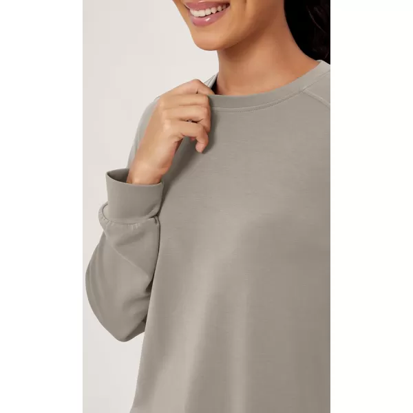 ODODOS Modal Soft Raglan Long Sleeves Sweatshirts for Women Oversized Crew Neck Pullover TopsKhaki