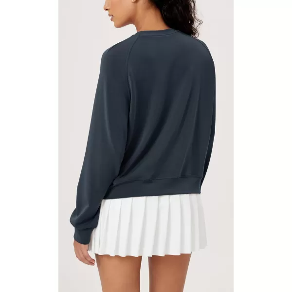 ODODOS Modal Soft Raglan Long Sleeves Sweatshirts for Women Oversized Crew Neck Pullover TopsNavy