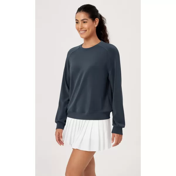 ODODOS Modal Soft Raglan Long Sleeves Sweatshirts for Women Oversized Crew Neck Pullover TopsNavy