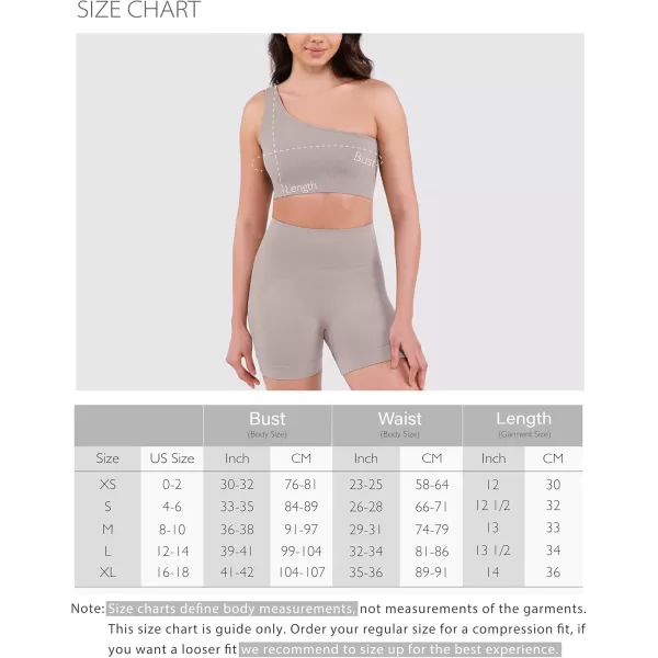 ODODOS Seamless One Shoulder Sports Bra for Women Ribbed Asymmetrical Non Padded Yoga Crop Tank TopsCharcoal