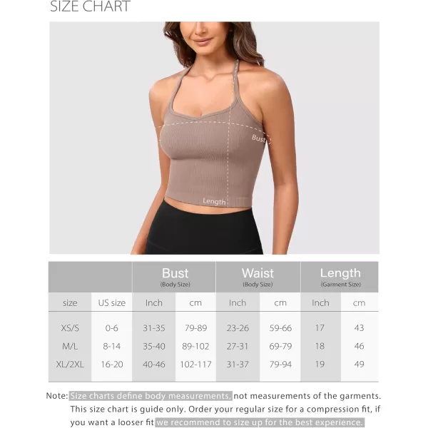 ODODOS Seamless Sweetheart Neck Crop Tank for Women Ribbed Strappy Racerback Cropped Cami TopsBeige