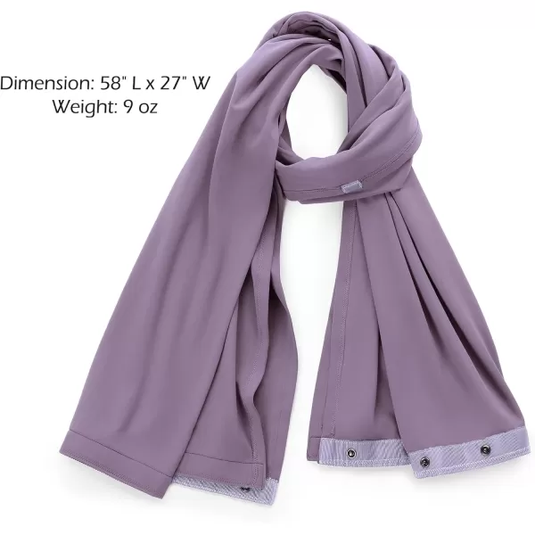 ODODOS Cloud Feeling Customizable Snap Scarf for Women Casual Convertible Wrap Shawl Cape CardigansAsh Violet