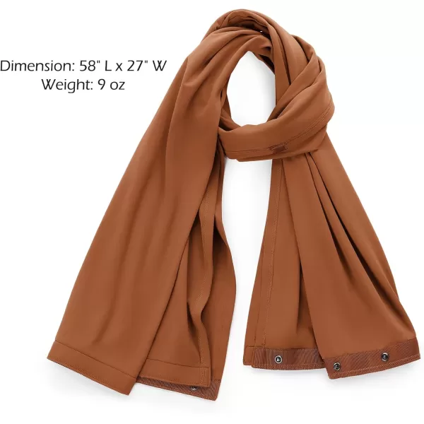 ODODOS Cloud Feeling Customizable Snap Scarf for Women Casual Convertible Wrap Shawl Cape CardigansCaramel