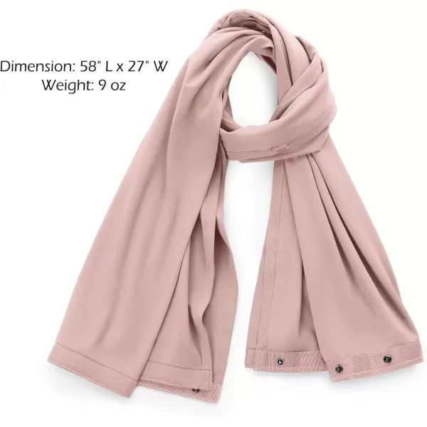 ODODOS Cloud Feeling Customizable Snap Scarf for Women Casual Convertible Wrap Shawl Cape CardigansDusty Pink