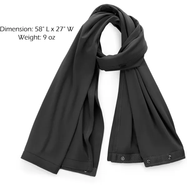 ODODOS Cloud Feeling Customizable Snap Scarf for Women Casual Convertible Wrap Shawl Cape CardigansOnyx Black Grey