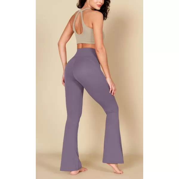 ODODOS Cloud Feeling Flared Yoga Pants with Back Pocket for Women High Waist Casual Bootleg Lounge Pants 30quot32quot InseamAsh Violet