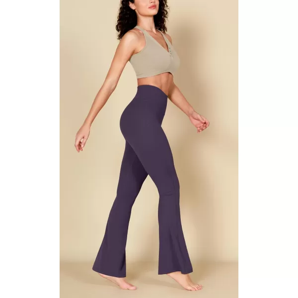 ODODOS Cloud Feeling Flared Yoga Pants with Back Pocket for Women High Waist Casual Bootleg Lounge Pants 30quot32quot InseamDark Purple