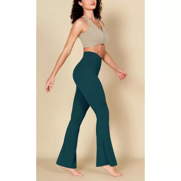 ODODOS Cloud Feeling Flared Yoga Pants with Back Pocket for Women High Waist Casual Bootleg Lounge Pants 30quot32quot InseamForest Teal