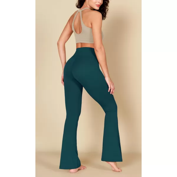 ODODOS Cloud Feeling Flared Yoga Pants with Back Pocket for Women High Waist Casual Bootleg Lounge Pants 30quot32quot InseamForest Teal