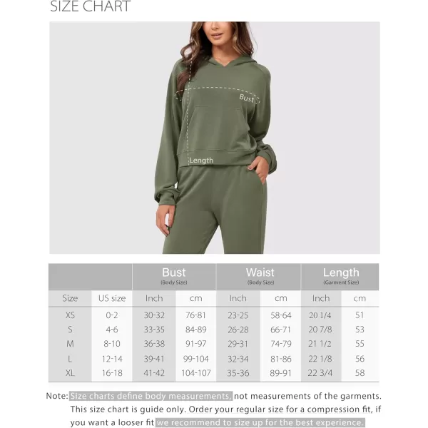 ODODOS Modal Soft Long Sleeve Cropped Hoodie for Women Oversized Pullover Sweatshirts with PocketDark Sage