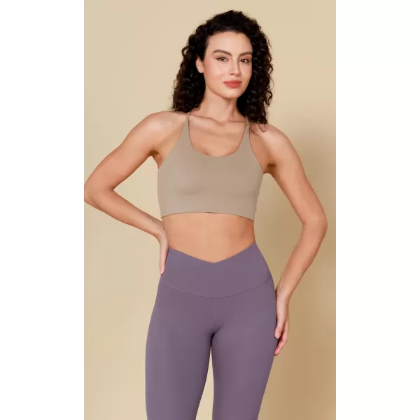 ODODOS ODCLOUD Crossover 78 Leggings with Back Pocket for Women 23quot  25quot  28quot V High Wasit Lounge Yoga PantsAsh Violet