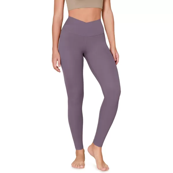 ODODOS ODCLOUD Crossover 78 Leggings with Back Pocket for Women 23quot  25quot  28quot V High Wasit Lounge Yoga PantsAsh Violet