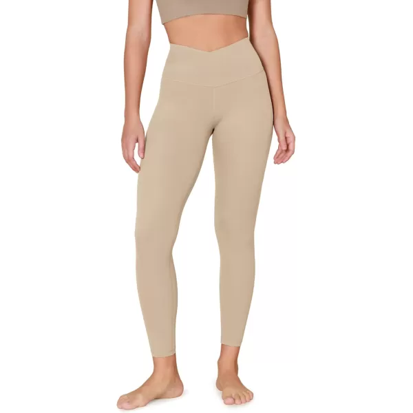 ODODOS ODCLOUD Crossover 78 Leggings with Back Pocket for Women 23quot  25quot  28quot V High Wasit Lounge Yoga PantsBeige
