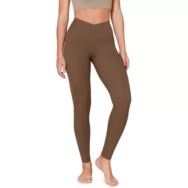 ODODOS ODCLOUD Crossover 78 Leggings with Back Pocket for Women 23quot  25quot  28quot V High Wasit Lounge Yoga PantsBrunette