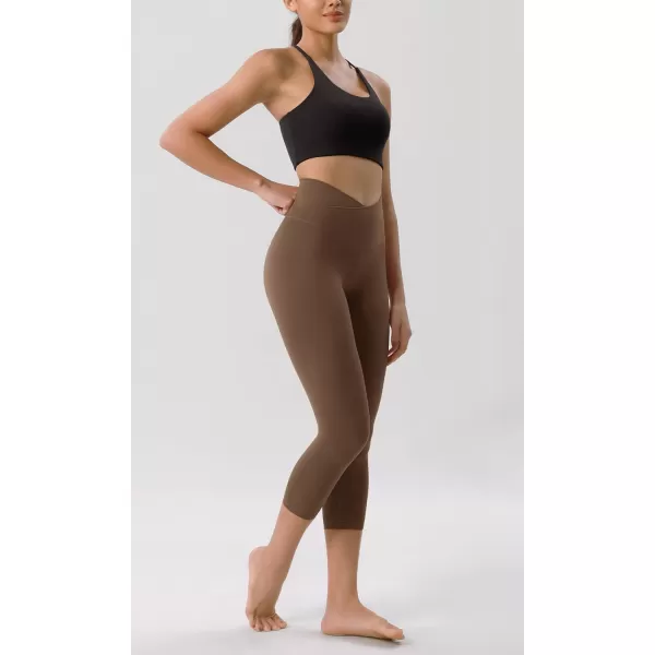 ODODOS ODCLOUD Crossover 78 Leggings with Back Pocket for Women 23quot  25quot  28quot V High Wasit Lounge Yoga PantsBrunette