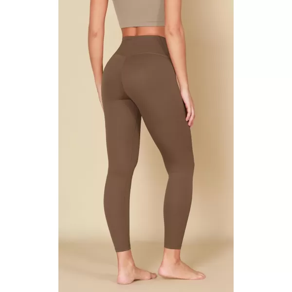 ODODOS ODCLOUD Crossover 78 Leggings with Back Pocket for Women 23quot  25quot  28quot V High Wasit Lounge Yoga PantsBrunette